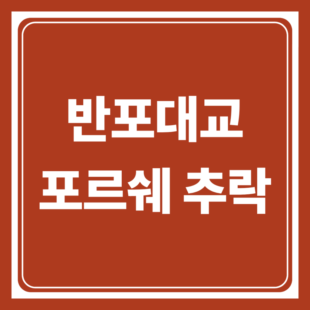 반포대교 포르쉐 추락 사고 현장